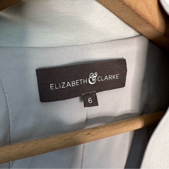 Elizabeth & Clarke | Gray Open Ponte Knit Blazer with Stain Tech Size 6 - Picture 10 of 12